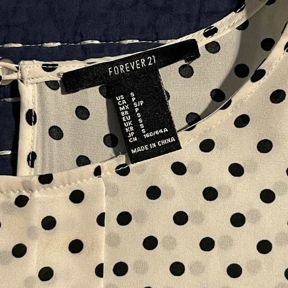 Forever 21 Polka-Dot Flutter Sleeve Shirt - Picture 4 of 10